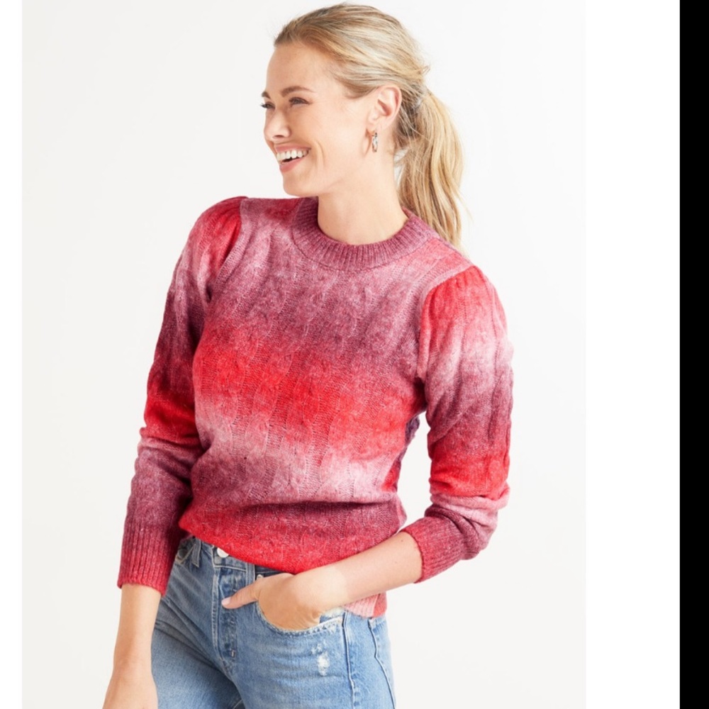 Evereve JAMISON Ombré Cable Pullover NWT
